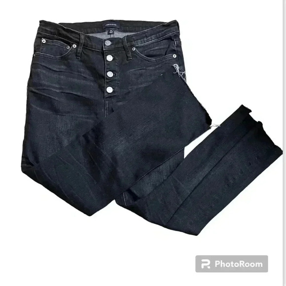J Crew Billie Demi Boot Crop Dark Denim Jeans Button Fly 28 - Picture 5 of 7